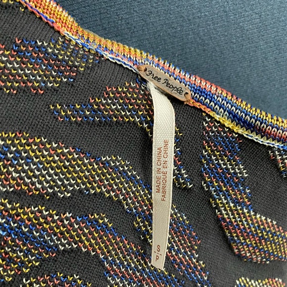 Free People Knitted Multicolored Black Dress SM - Picture 5 of 5